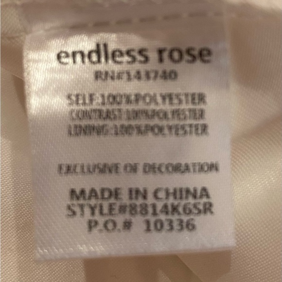 English Rose White A Line Skirt Patterned Lace Lined Size Medium NWT - Picture 8 of 9